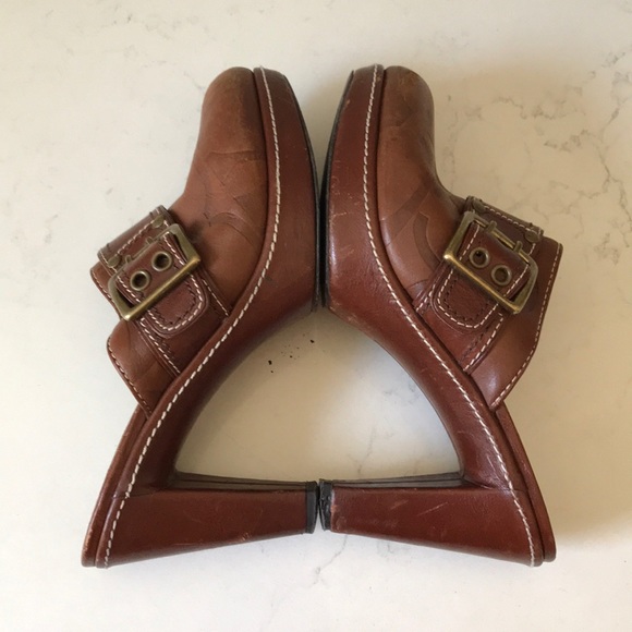Y2K Vintage Coach Candace leather heel mule Clog - Picture 5 of 10